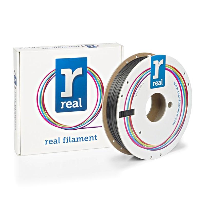 3D Printer Filament REAL PC PETG 1.75mm Spool of 0.5Kg Black (NLREFPCPETGBLACK500MM175)