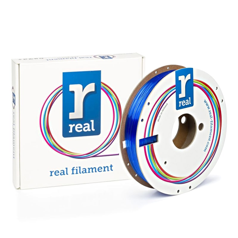 3D Printer Filament REAL PETG 1.75mm Spool of 0.5Kg Translucent Blue (NLPETGBLUE500MM175)