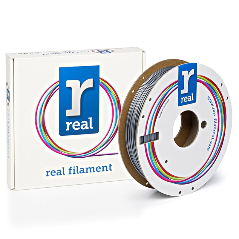 3D Printer Filament REAL PLA 1.75mm Spool of 0.5Kg Silver (NLPLASILVER500MM175)