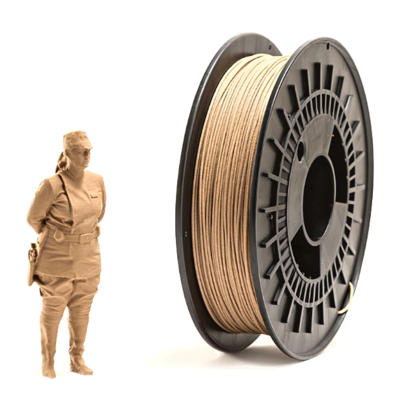 3D Printer Filament REAL PLA 1.75mm Spool of 0.5Kg Wood (NLPLAWOOD750MM175)