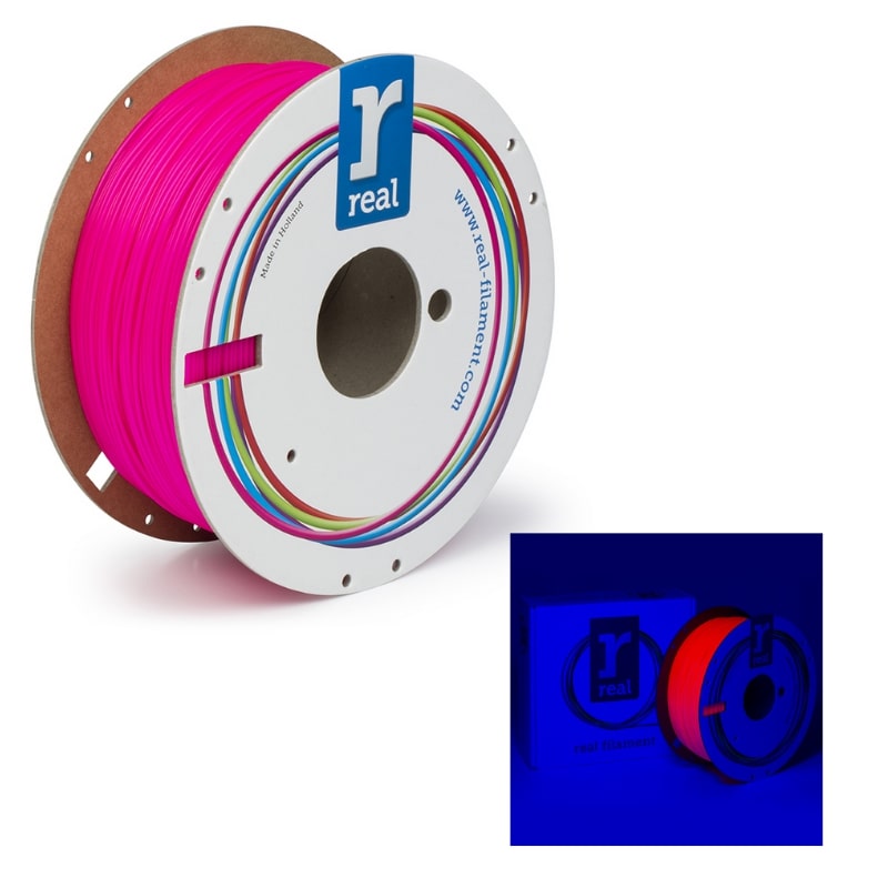 3D Printer Filament REAL PLA 1.75mm Spool of 1Kg Fluorescent Pink (NLPLAFPINK1000MM175)