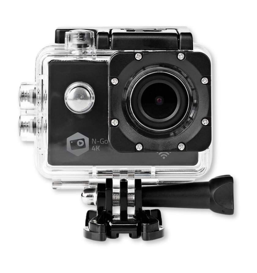 Action Camera NEDIS 4K Ultra HD Υποβρύχια με WiFi Μαύρη με Οθόνη 2
