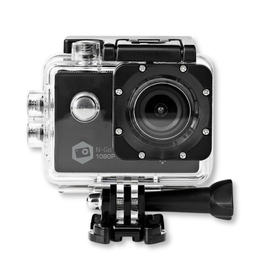 Action Camera NEDIS HD 720p Υποβρύχια με WiFi Μαύρη με Οθόνη 2