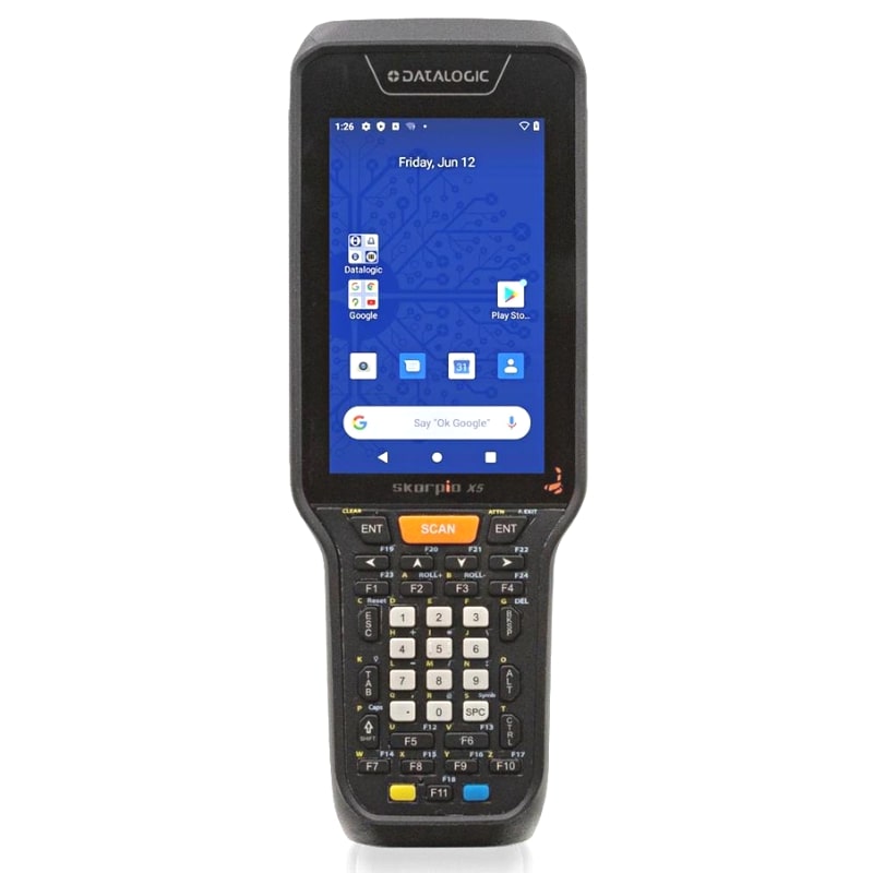 Φορητό Τερματικό DATALOGIC SKORPIO X5 PDT Mobile Computer με Ανάγνωση 1D/2D 38keys (WiFi/Bluetooth/USB/NFC) - 943500030