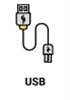  Η Εικόνα επισημαίνει ότι ο εκτυπωτής μπορεί να συνδεθεί με καλώδιο USB 