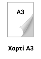  Εικόνα επισημαίνει ότι ο εκτυπωτής εκτυπώνει σε μέγιστες διαστάσεις χαρτιού Α3 