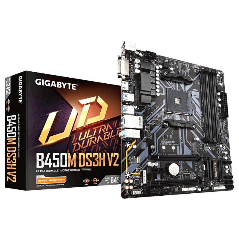 Motherboard GIGABYTE AM4 B450M DS3H V2 (rev. 1.0) Micro ATX με AMD AM4 Socket (B450M DS3H V2)