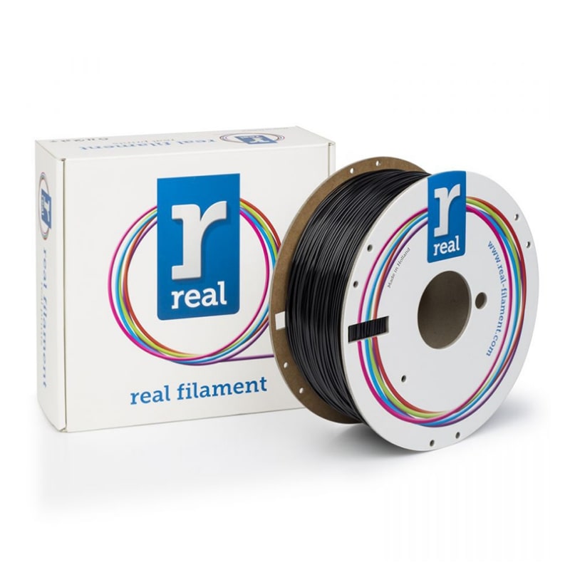 3D Printer Filament REAL PETG 1.75mm Spool of 1Kg Black (NLREFPCPETGBLACK1000MM175)