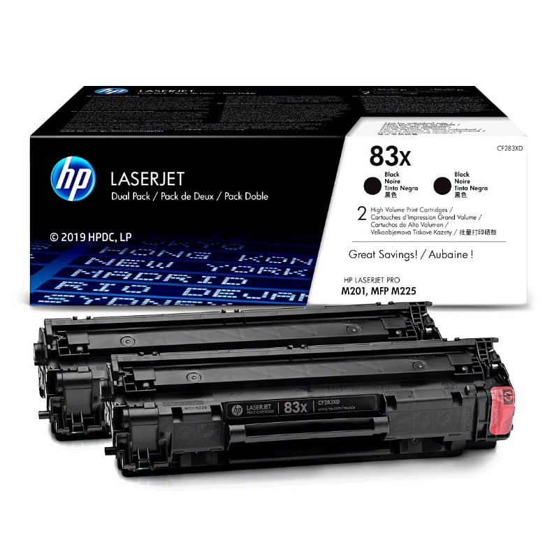 Toner HP 83X Dual Pack Black Γνήσιο - 2x2.200 σελ. (CF283XD)