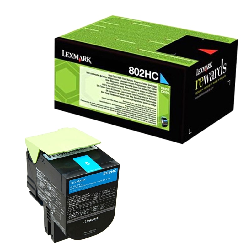 Toner LEXMARK 80C2HC0 Cyan - 3.000 σελ.