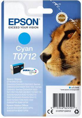 Μελάνι EPSON T0712 Ultra Cyan - 485 σελ. (C13T07124020)
