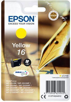Μελάνι EPSON T162440 Yellow Γνήσιο - 165 σελ. (C13T16244012)