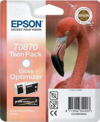Μελάνι EPSON T0870 Gloss Optimiser Twin Pack - 1720 σελ. (C13T087040)