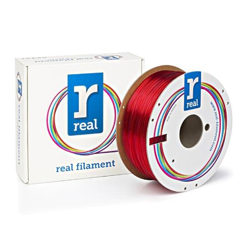 3D Printer Filament REAL PETG 1.75mm Spool of 1Kg Translucent Red (NLPETGRED1000MM175)