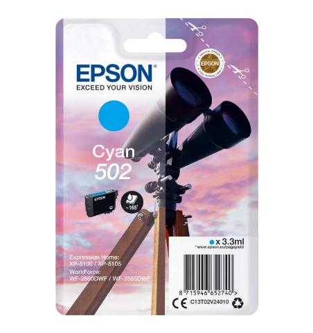 Μελάνι EPSON 502 Cyan - 160 σελ. (C13T02V24010)