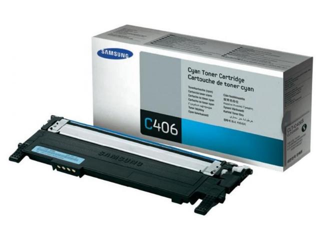 Toner SAMSUNG-HP CLT-C406S,ELS Cyan - 1.000 σελ. Γνήσιο (ST984A)