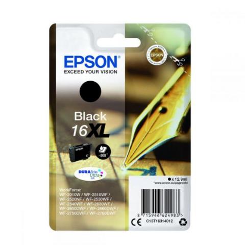 Μελάνι EPSON T163140XL Black Γνήσιο - 500 σελ. (C13T16314012)