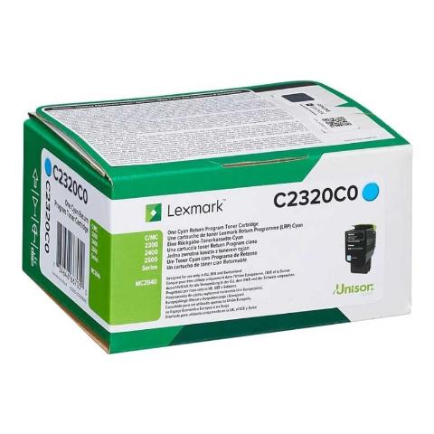 Toner LEXMARK C2320C0 Cyan - 1.000 σελ.