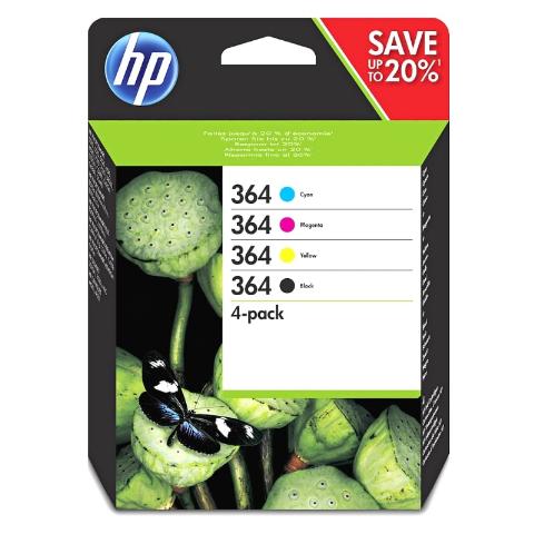 Μελάνι HP 364 Multipack 4 τεμάχια Black/Cyan/Magenta/Yellow 250Pgs/3x300Pgs (N9J73AE)