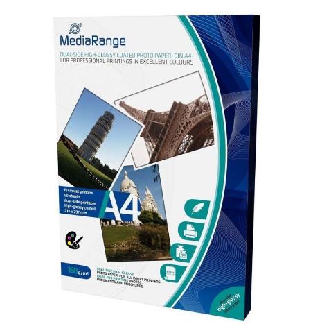Φωτογραφικό Χαρτί MediaRange A4 Dual-side High Glossy για Inkjet Εκτυπωτές 220g/m² 50 Φύλλα (MRINK118)