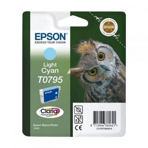 Μελάνι EPSON T0795 Claria Light Cyan - 660 σελ. (C13T07954020)