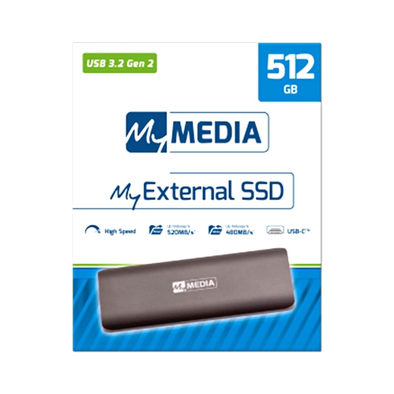 Εξωτερικός Σκληρός Δίσκος SSD VERBATIM MyMedia My External 512GB USB 3.2 (69285)