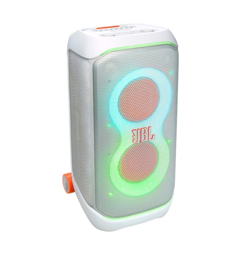 Ηχείο JBL Partybox Stage 320 Portable BT Party Speaker, Light Effect, Wheels - White (JBLPBSTAGE320SWEP)