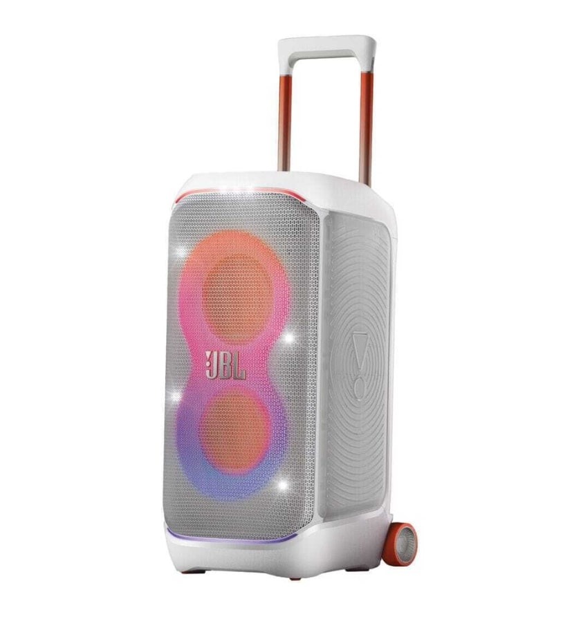 Ηχείο JBL Partybox Stage 320 Portable BT Party Speaker, Light Effect, Wheels - White (JBLPBSTAGE320SWEP)