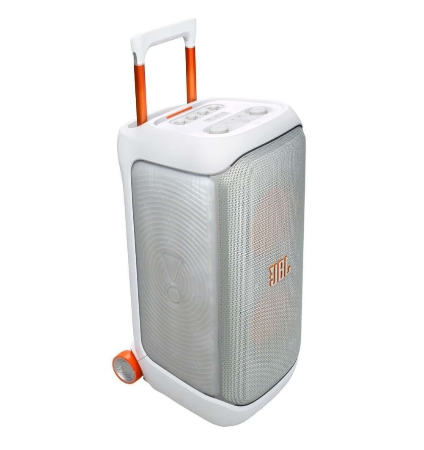 Ηχείο JBL Partybox Stage 320 Portable BT Party Speaker, Light Effect, Wheels - White (JBLPBSTAGE320SWEP)