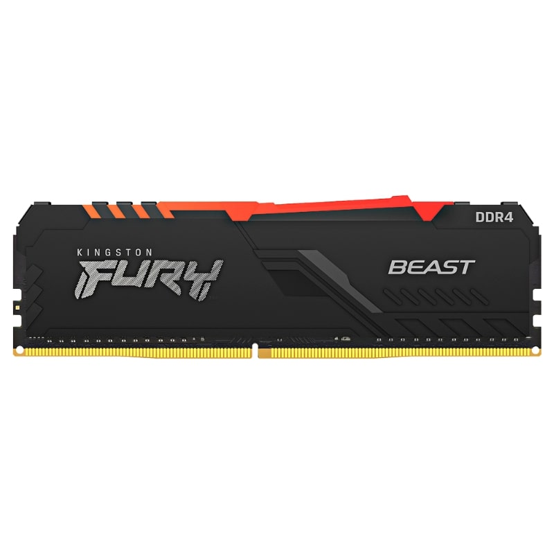 Μνήμη RAM Kingston Fury Beast RGB 16GB DDR4 3200MHz (KF432C16BB1A/16)