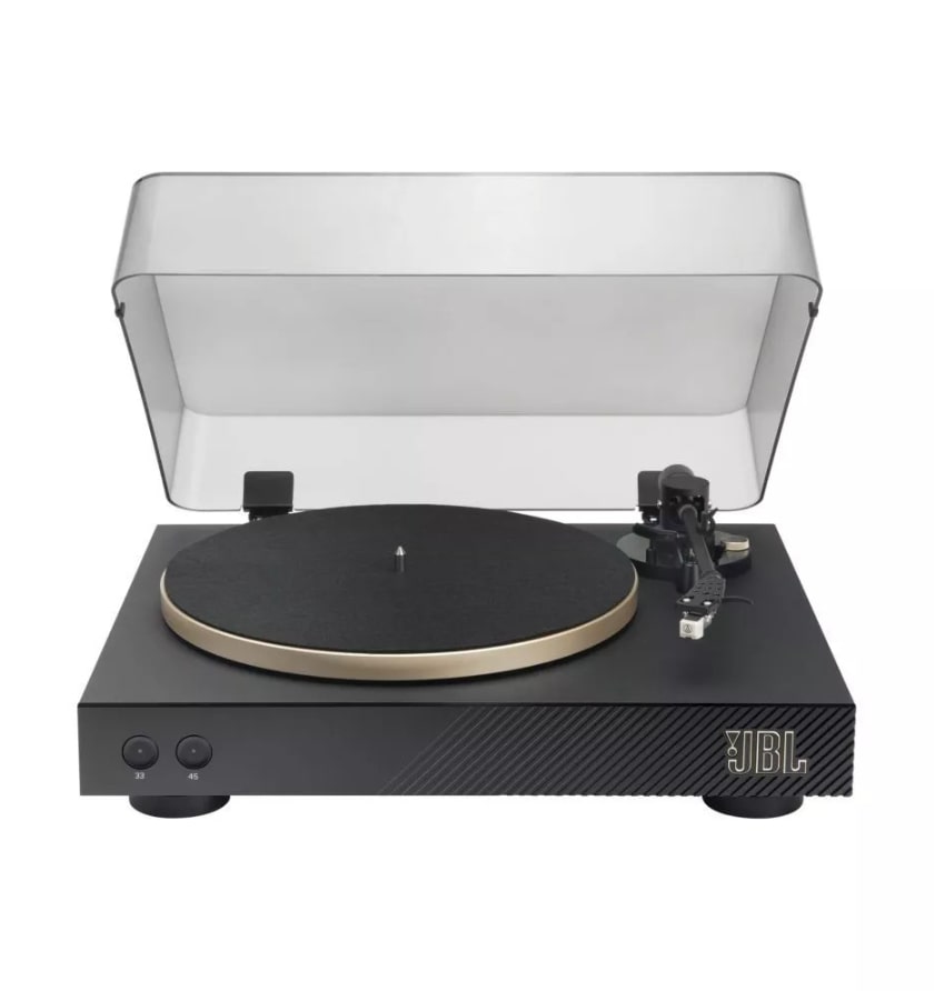 Πικάπ JBL Spinner BT, Bluetooth Turntable - Black and Gold (JBLSPINNERBTGLDEU)