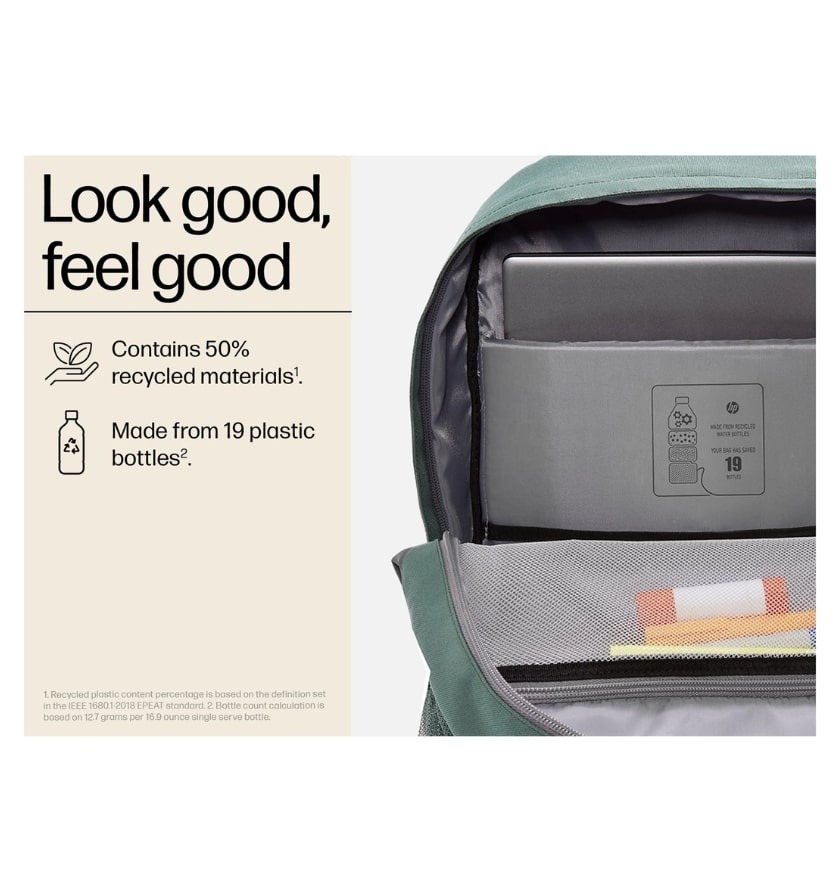 Τσάντα για Laptop HP Campus backpack for 15.6 laptop Green (7K0E4AA)
