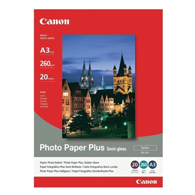 Φωτογραφικό Χαρτί CANON A3 Semi Gloss 260g/m² 20 Φύλλα (1686B026)