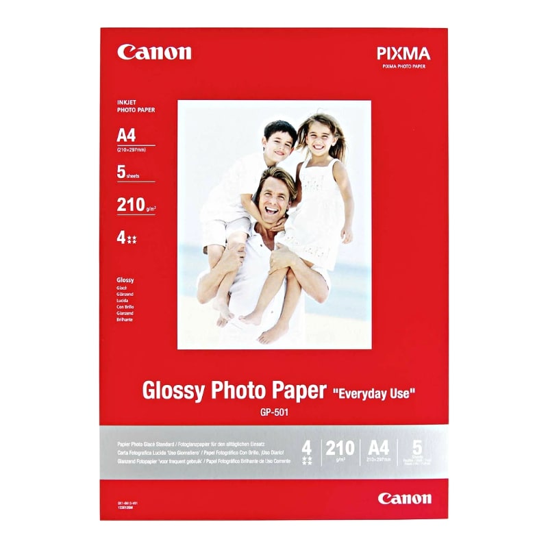 Φωτογραφικό Χαρτί CANON A4 Glossy 170g/m² 5 φύλλα (0775B076AA)