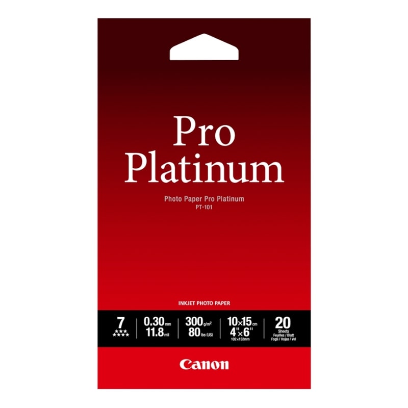 Φωτογραφικό Χαρτί CANON A6 Pro Platinum Glossy 300g/m² 20 Φύλλα (2768B013)