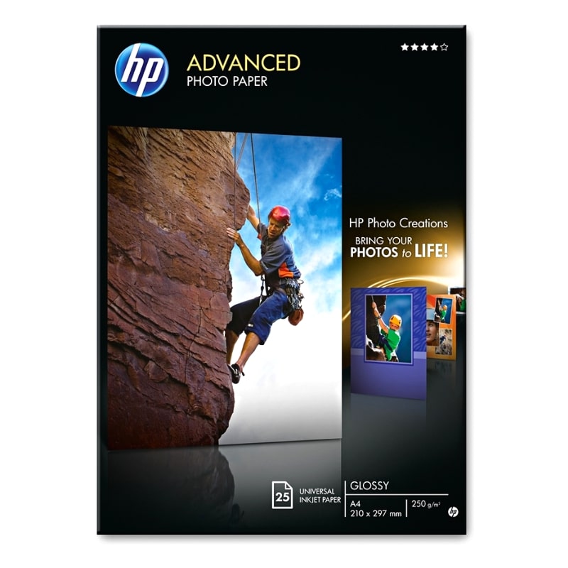 Φωτογραφικό Χαρτί HP Q8696A 13x18cm Gloss 250g/m² 25 Φύλλα (Q8696A)